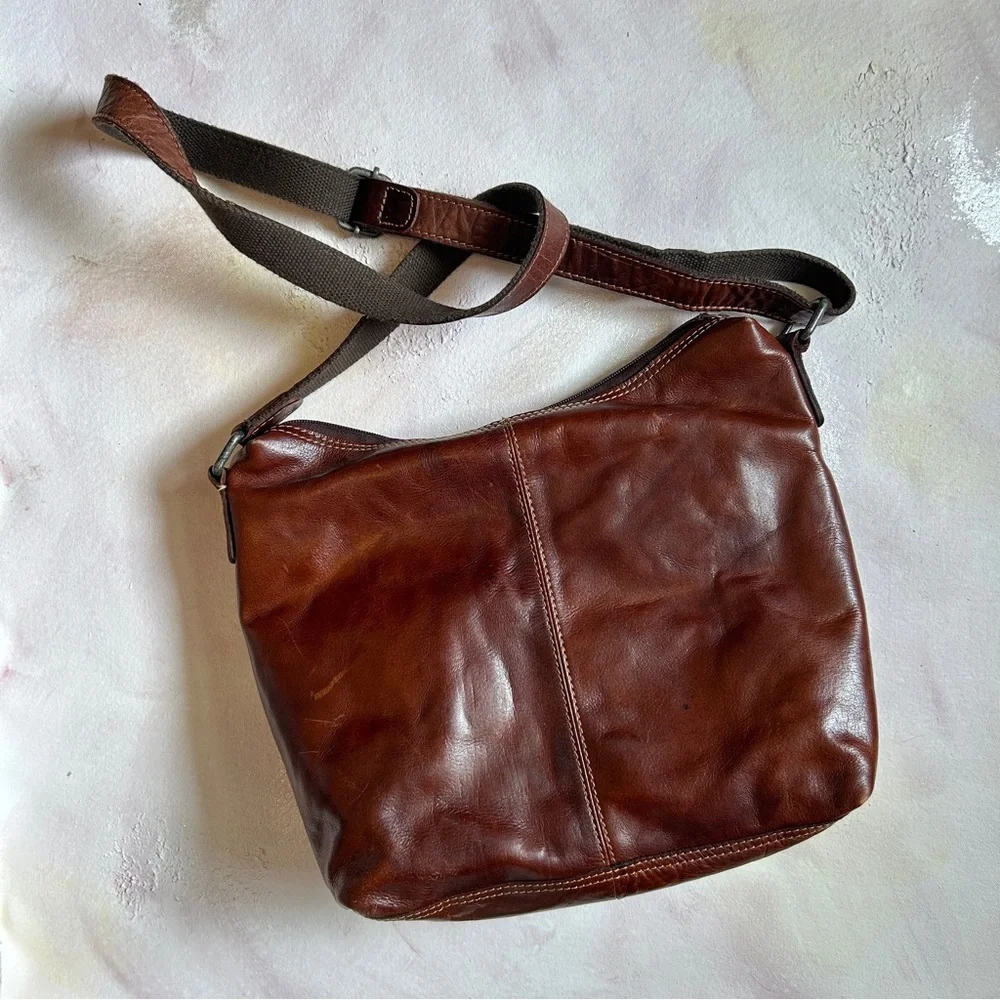 Jack Georges Voyager Collection Hobo Bag with Front Pocket and Adjustable Strap
